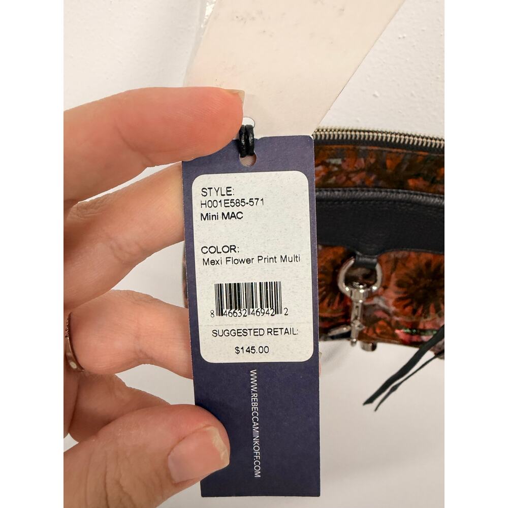 NWT Rebecca Minkoff Mini Mac Clear Floral Crossbody Mexi Flower Print Multi $145 - Picture 5 of 8